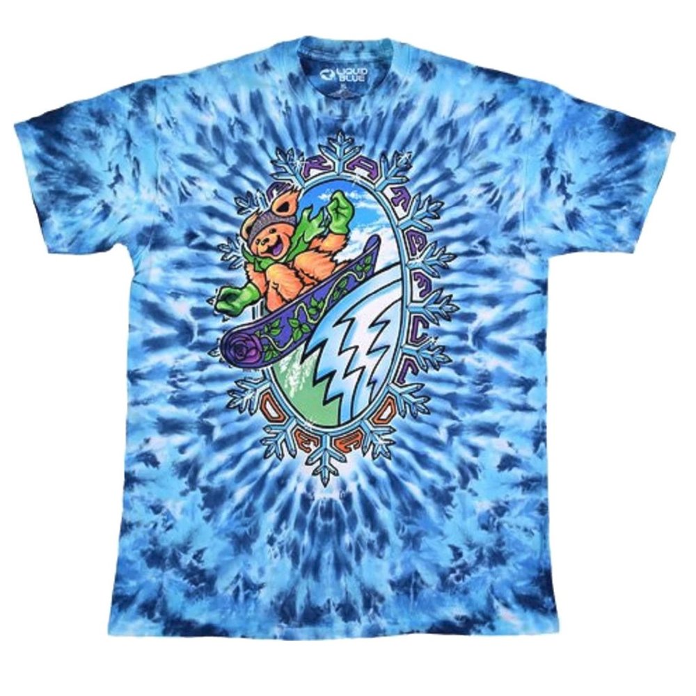 Grateful Dead Tie Dye Snowboard Bear Short Sleeve